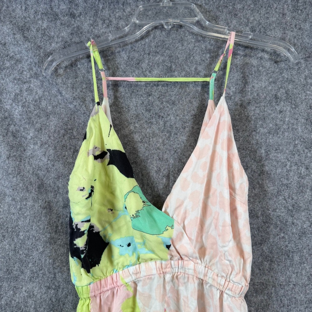 Nasty Gal x Shakuhachi Jumpsuit Womens XS Spastic Floral Abstract TieDye Boho - Picture 3 of 12